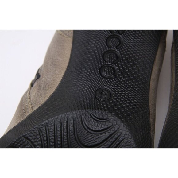 Nwob Ecco Booties Heeled Ankle Shoes Leather Distressed Women's Sz 41 Us 10-10.5 - Picture 16 of 16